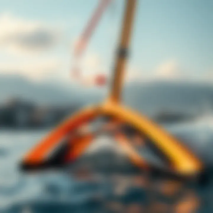 Advanced Hydrofoil Design Close-up of advanced hydrofoil design showcasing engineering