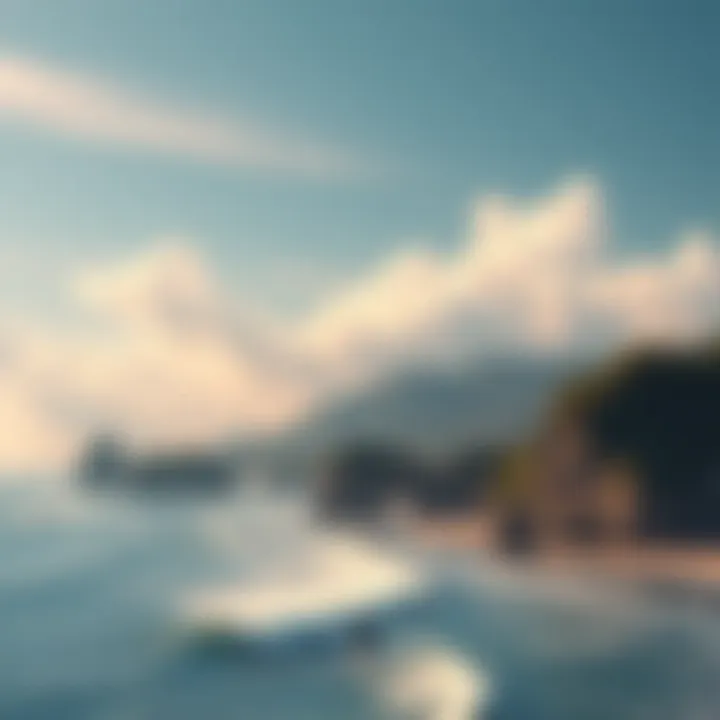 Coastal Area for Air Foil Surfing A scenic view of a coastal area ideal for air foil surfing