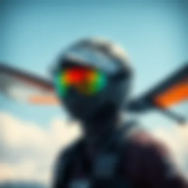 Safety Gear for Air Foil Surfing An illustration depicting safety gear used in air foil surfing