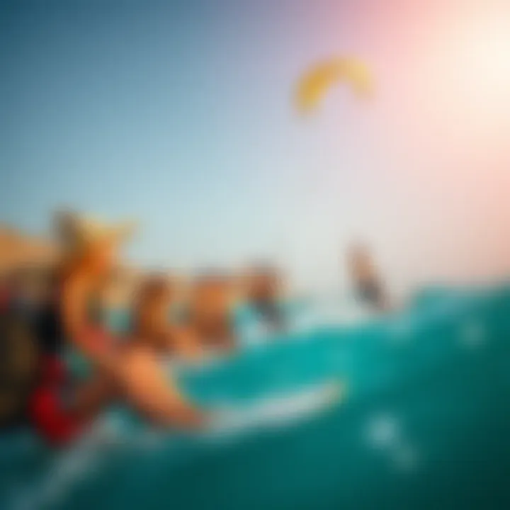 The vibrant local community celebrating kiteboarding culture at BeachPlease Baja