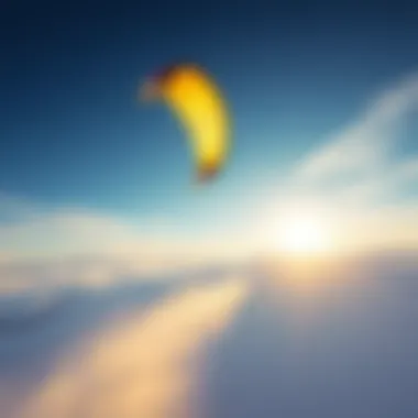 High wind kite soaring through the sky