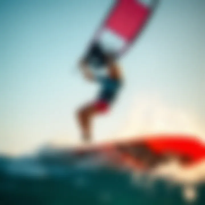 Kiteboarding in serene low wind conditions