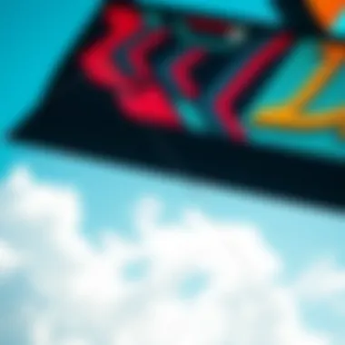 Detailed View of the Cabrinha Contra 15m Kite Design Close-up of Cabrinha Contra 15m kite design