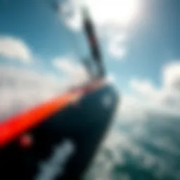 Close-up of Cabrinha Switchblade kite in action during a windy day