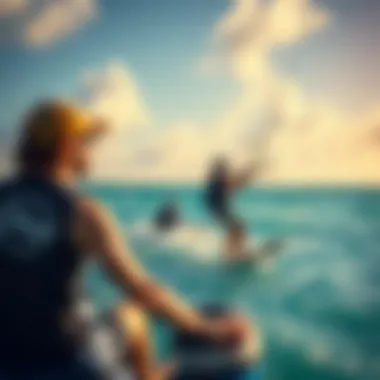 Perfect Conditions for Kiteboarding Adventures Kiteboarding enthusiasts enjoying perfect wind conditions