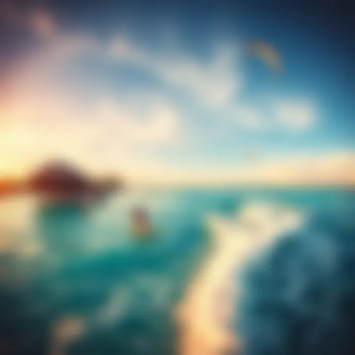 Camp Bay Lodge - A Kiteboarding Paradise Panoramic view of Camp Bay Lodge with kiteboarders in action