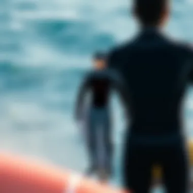 Perfect Wetsuit Fit Explained Diagram illustrating optimal fit for a wetsuit on a model