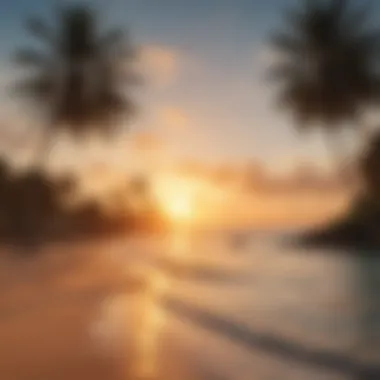 Breathtaking view of Coconut Bay Beach during sunset