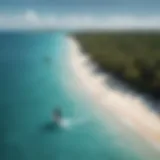 Stunning view of Coconut Bay kiteboarding