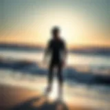 Cold water wetsuit on a beach