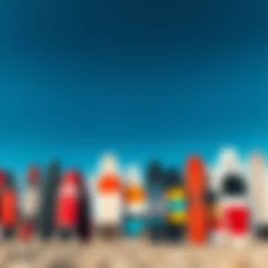 Different types of electric foil boards displayed