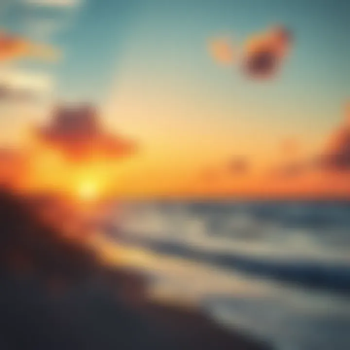 Beautiful South Padre Island Coastline Stunning view of South Padre Island's coastline at sunset