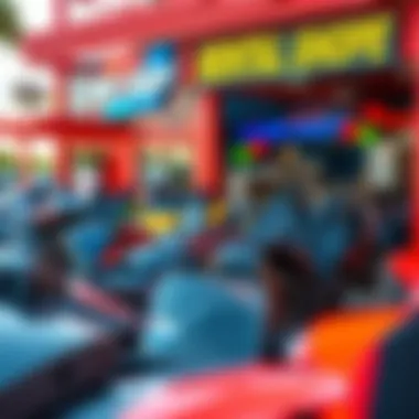 Explore the Slingshot Rental Shop Vibrant slingshot rental shop showcasing various models