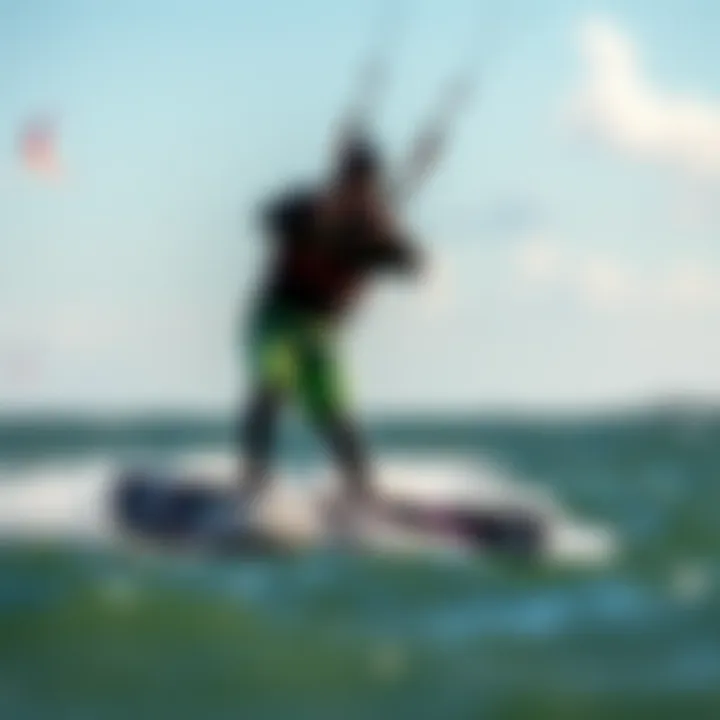 Mastering Kiteboarding Skills An experienced kiteboarder showcasing advanced maneuvers on the water
