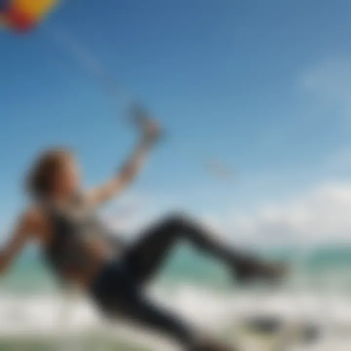 Close-up of a kite in the air against a clear sky