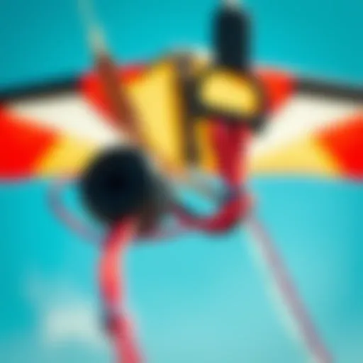 Detailed View of Trainer Kite Design Close-up of a trainer kite showcasing its design and features