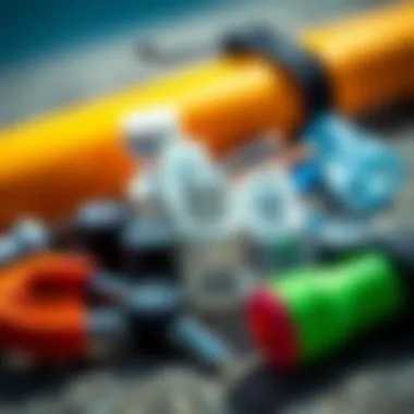 Components of an Epoxy Repair Kit for Kiteboarding Detailed view of epoxy repair kit components