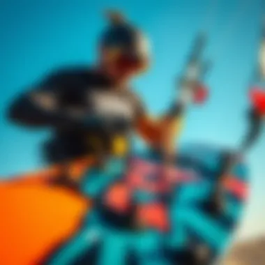 Kiteboard Maintenance Techniques A rider maintaining a Core kiteboard, emphasizing care techniques.