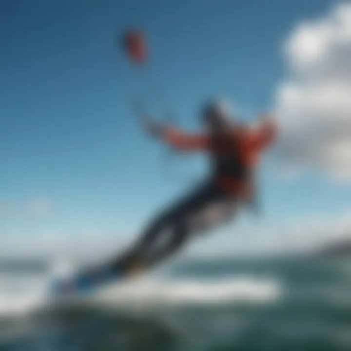 High-performance kiteboarding gear in action over the water