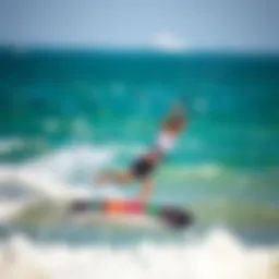 Dynamic kiteboarding scene showcasing Dakine gear in action