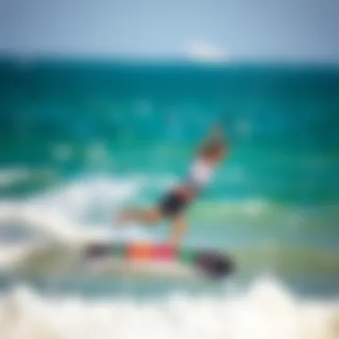 Kiteboarding with Dakine Equipment Dynamic kiteboarding scene showcasing Dakine gear in action