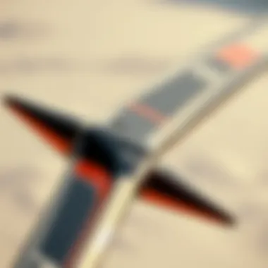 Close-Up of Efoil Design and Technology A close-up of an efoil showcasing its sleek design and advanced technology.