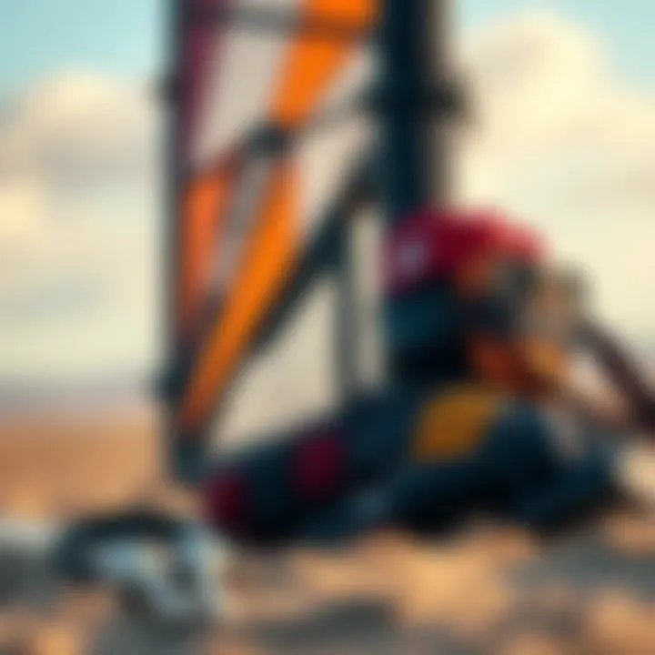 Essential Gear for Wind Foiling A collection of essential gear and equipment for wind foiling enthusiasts.