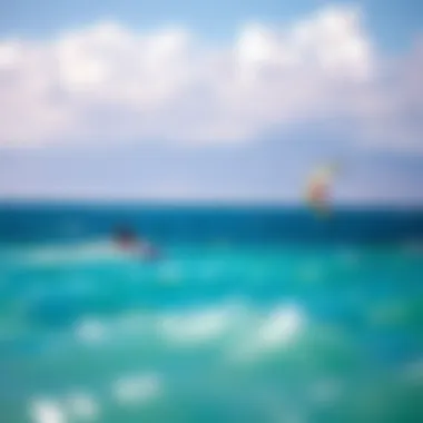 A kiteboarder gracefully navigating the waves near Boa Vista Resort's pristine shore