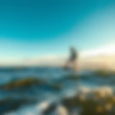 Kiteboarding Action at Boundary Bay A kiteboarder skillfully maneuvering through the winds, highlighting the dynamic action of the sport.