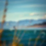 Boundary Bay Kiteboarding Landscape A breathtaking view of Boundary Bay showcasing its expansive water and shorelines, perfect for kiteboarding.