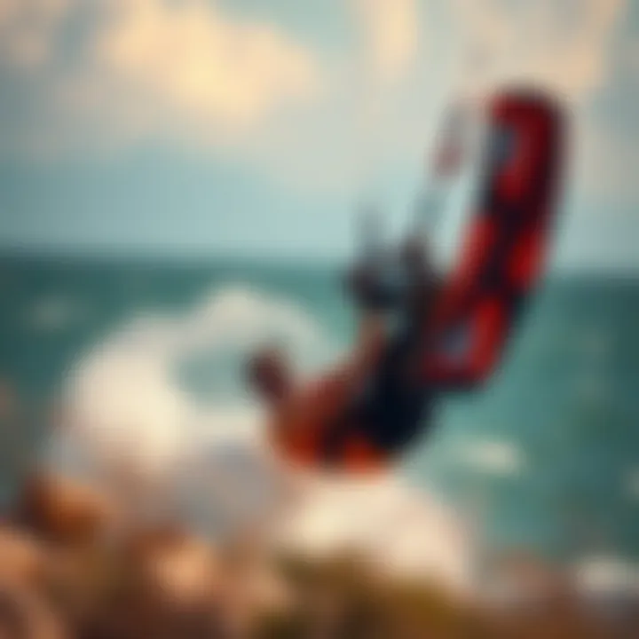 Kiteboarder Showcasing Tricks with Duotone Kite Kiteboarder performing tricks with a duotone kite