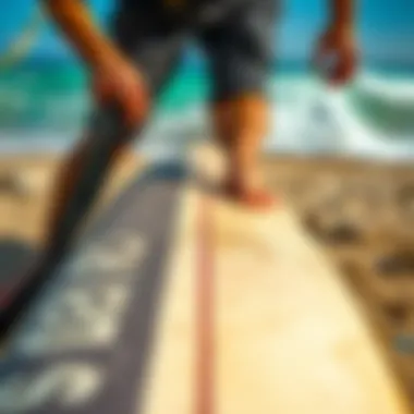 Durable surfboard bag showcasing high-quality material