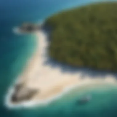 Aerial view of Cat Island's pristine beaches