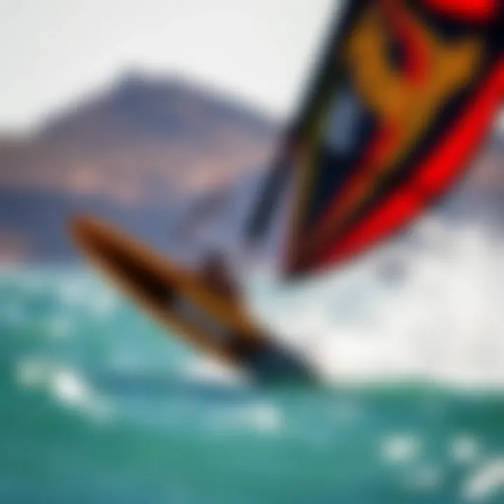 Hover glide foil system in action during a kiteboarding session