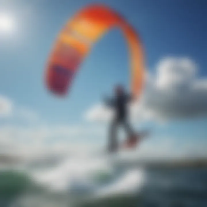 A rider demonstrating advanced techniques on a hydro foil kite