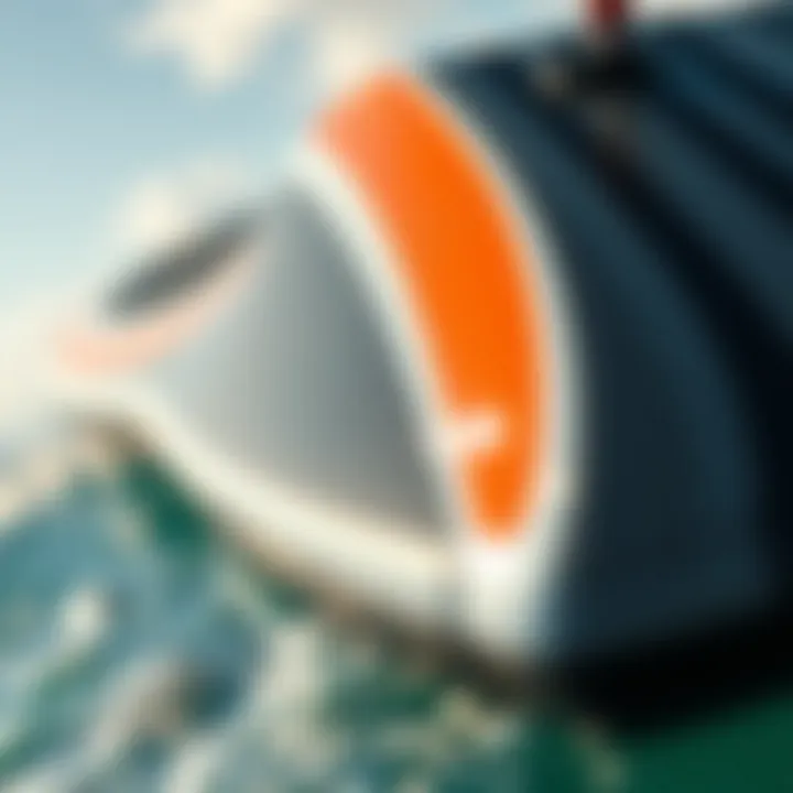 Close-up of a hydrofoil board showcasing its advanced design