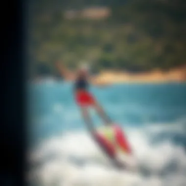 Expert demonstrating performance techniques on a hydrofoil