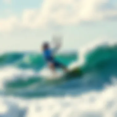 Navigating Tidal Currents in Kiteboarding Kiteboarder navigating trough tidal currents