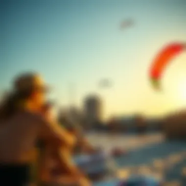 Kite Surfing Community in St. Pete Kite surfing community enjoying a sunny day