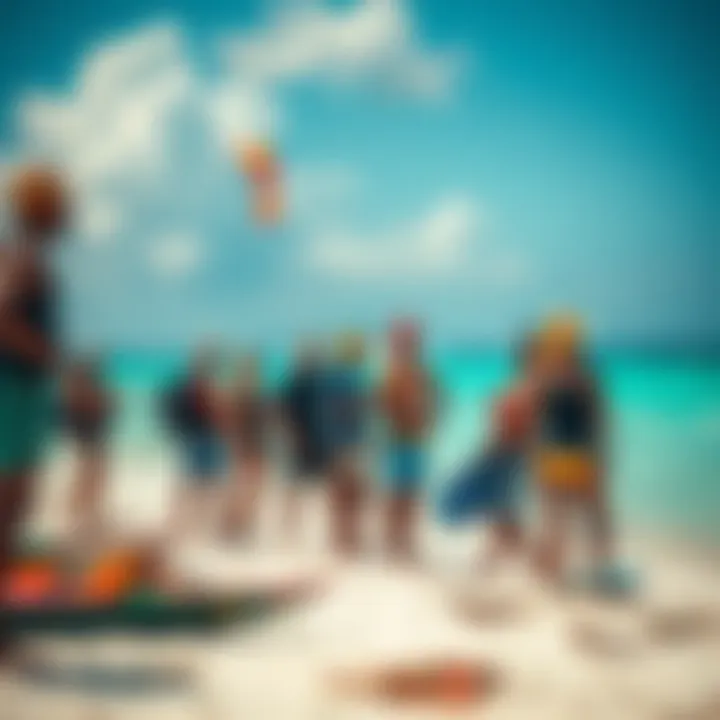 Cultural Connections: The Kiteboarding Community in Bonaire Kiteboarding community gathering on the shores of Bonaire