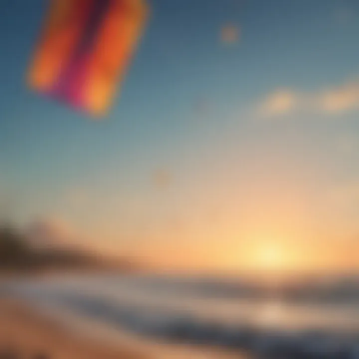 Colorful kites soaring in the clear sky