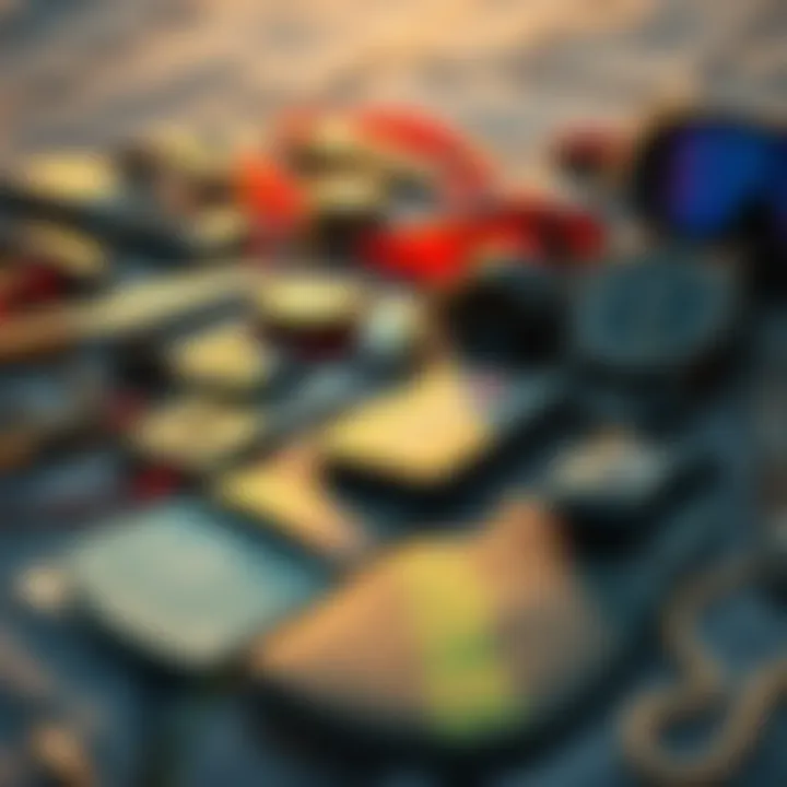 Essential Gear for Kiteboarding Kiteboarding equipment essentials laid out