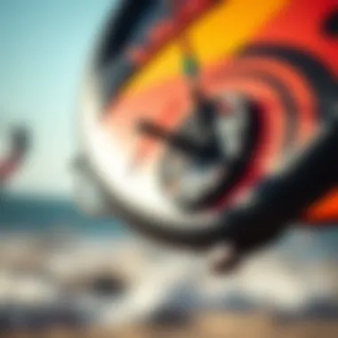 Innovative Design of Liquid Force Kites Close-up of Liquid Force kite features highlighting its design and technology