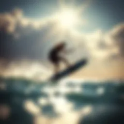 Dynamic kiteboarding action showcasing the Liquid Force Nebula in motion