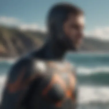 Innovative Material of Manera Wetsuit Close-up of Manera wetsuit showcasing innovative material texture