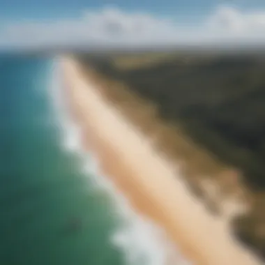 Stunning view of a popular kiteboarding spot in Australia