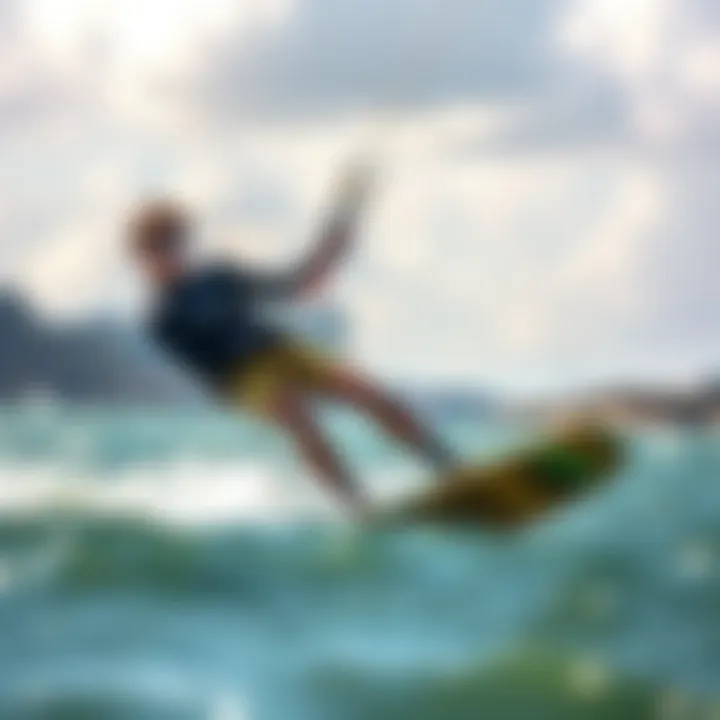 Kiteboarding with Aluula Technology Kiteboarding scene with Aluula gear in action on the water