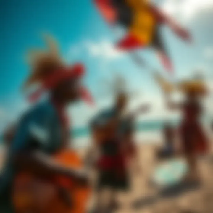 Local Cultural Event Near Paje Beach Local cultural event showcasing traditional music and dance near Paje Beach.