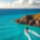 A breathtaking view of the turquoise waters at Palapas Ventana