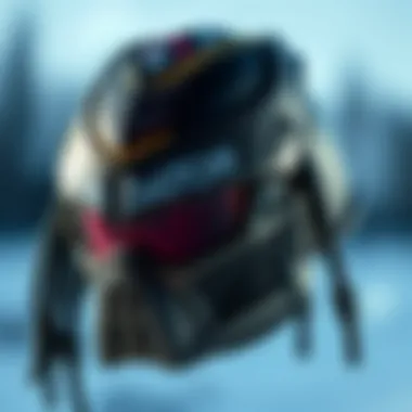 Design Elements of the Predator Skate Helmet Detailed view of the Predator skate helmet showcasing design elements